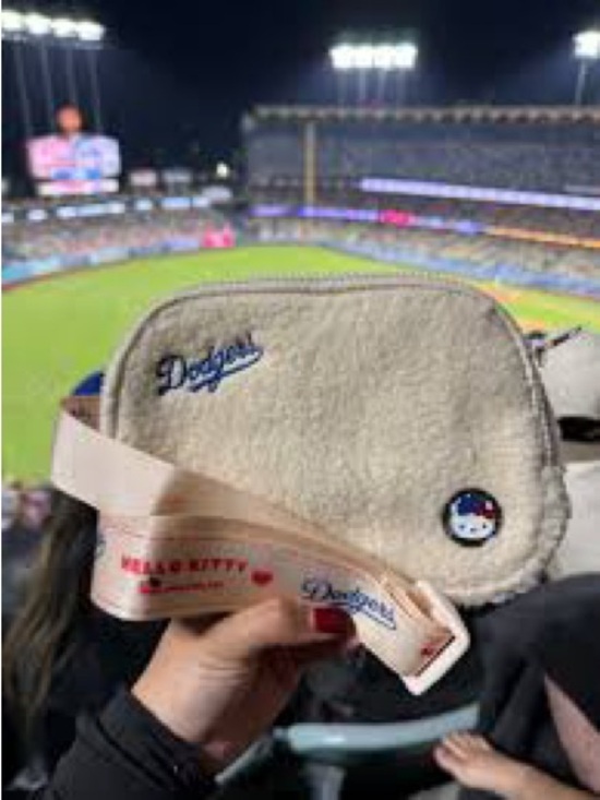 Hello Kitty Other - Dodgers x Hello Kitty Cream 50th Anniversary Crossbody Bag RaRE collectors